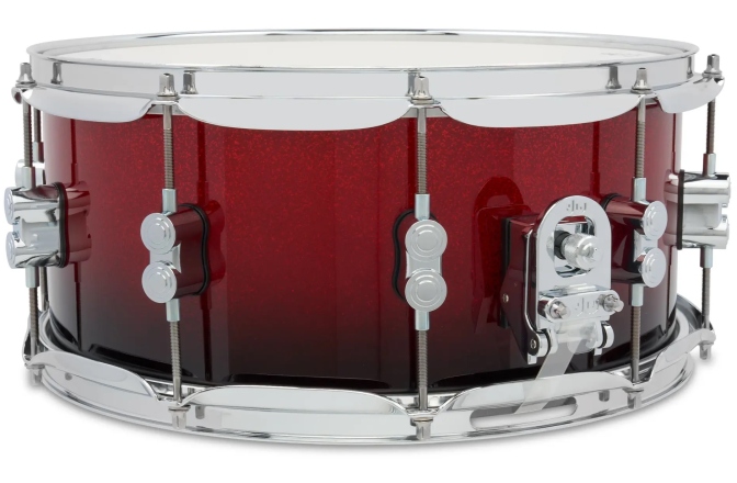 Tobă mică/ Premier DW PDP Concept Maple Red to Black Fade Lacquer CR HW 6.5x14 PDCM6514SSRB