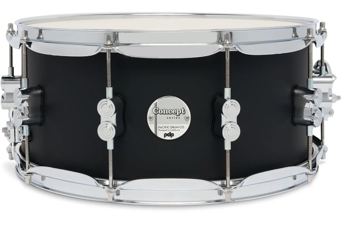 Tobă mică/ Premier DW PDP Concept Maple Satin Black CR HW 6.5x14 PDCM6514SSBK