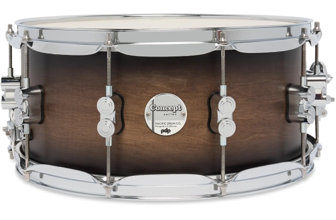 Tobă mică/ Premier DW PDP Concept Maple Satin Charcoal Burst Lacquer CR HW 6.5x14 PDCM6514SSSCB