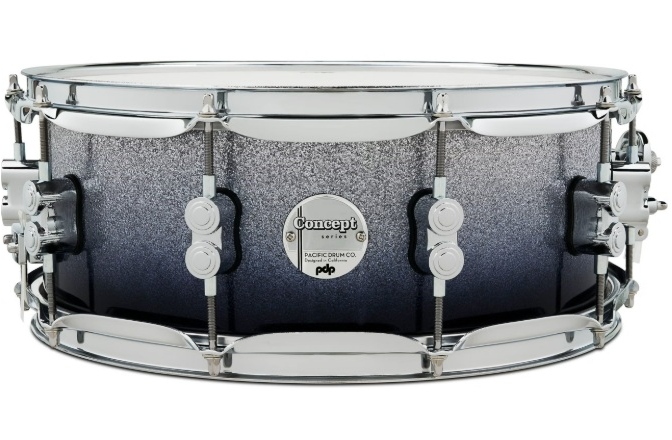 Tobă mică/ Premier DW PDP Concept Maple Silver to Black Fade Lacquer CR HW 5.5x14 PDCM5514SSSB