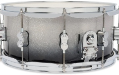 Tobă mică/ Premier DW PDP Concept Maple Silver to Black Fade Lacquer CR HW 6.5x14 PDCM6514SSSB