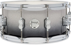 Tobă mică/ Premier DW PDP Concept Maple Silver to Black Fade Lacquer CR HW 6.5x14 PDCM6514SSSB