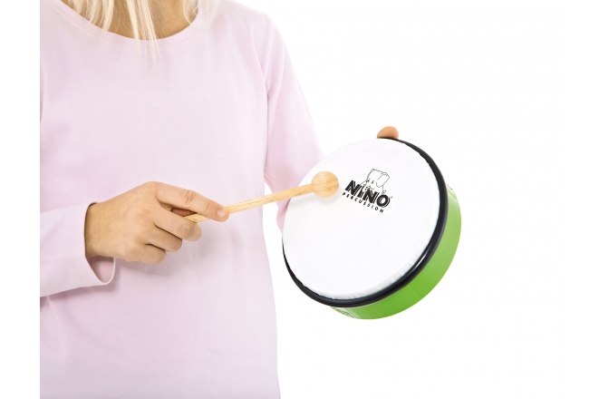 Tobă pentru Copii

 Nino Percussion ABS Hand Drum - 6", Grass-Green