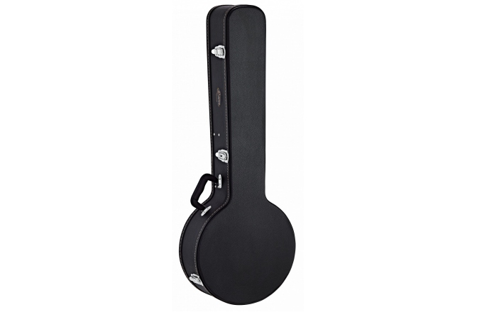 Toc Banjo Ortega Case Banjo 5/6-Str. - Black Flat Top Economy Series Chrome Hardware