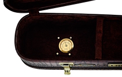 Toc chitară clasică Ortega Case Classic Pro Brown Croco - Arch Top Bronze Hardware 120mm Depth
