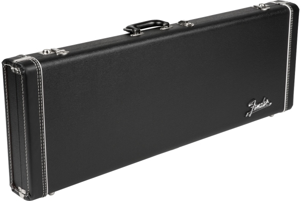 G&G Deluxe Strat/Tele Hardshell Case Black with Orange Plush Interior Fender Amp Logo