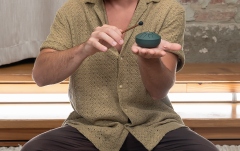 Tongue Drum de buzunar Meinl Sonic Energy 3'' Pocket Steel Tongue Drum, A Major, 6 notes, 440 Hz, Dark Green, Germ of Life