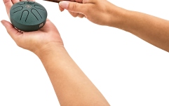 Tongue Drum de buzunar Meinl Sonic Energy 3'' Pocket Steel Tongue Drum, A Major, 6 notes, 440 Hz, Dark Green, Germ of Life