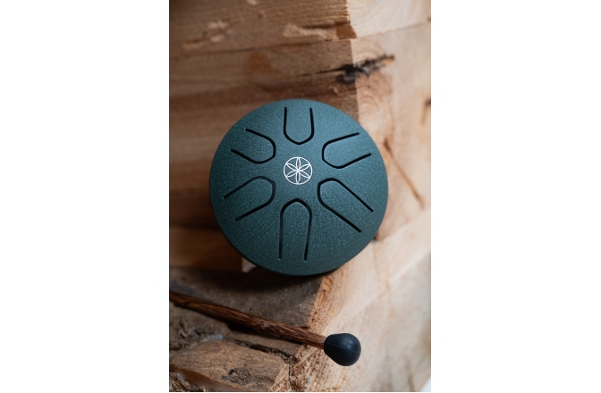Tongue Drum de buzunar Meinl Sonic Energy 3'' Pocket Steel Tongue Drum, A Major, 6 notes, 440 Hz, Dark Green, Germ of Life
