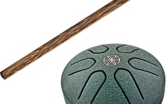 Tongue Drum de buzunar Meinl Sonic Energy 3'' Pocket Steel Tongue Drum, A Major, 6 notes, 440 Hz, Dark Green, Germ of Life