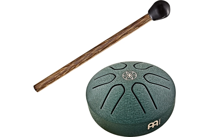 Tongue Drum de buzunar Meinl Sonic Energy 3'' Pocket Steel Tongue Drum, A Major, 6 notes, 440 Hz, Dark Green, Germ of Life