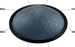 Tongue Drum Do minor Meinl Sonic Energy 10'' Compact Steel Tongue Drum, C Minor, 8 Notes, 432 Hz, Navy Blue