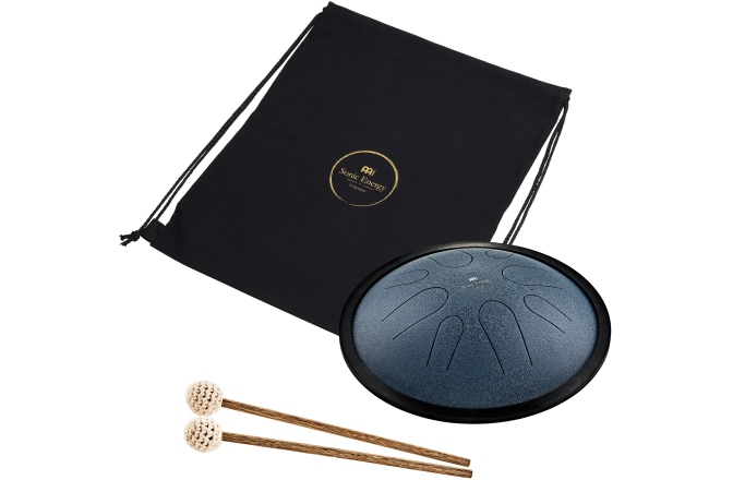 Tongue Drum Do minor Meinl Sonic Energy 10'' Compact Steel Tongue Drum, C Minor, 8 Notes, 432 Hz, Navy Blue