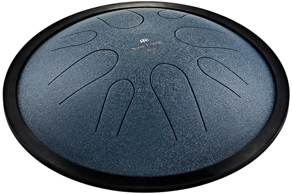 Sonic Energy 10'' Compact Steel Tongue Drum, C Minor, 8 Notes, 432 Hz, Navy Blue