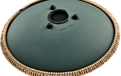 Tongue Drum F# minor Meinl Sonic Energy 16'' Octave Steel Tongue Drum, F# Minor, 9 Notes, 432 Hz, Dark Green, Engraved floral design