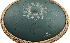 Tongue Drum F# minor Meinl Sonic Energy 16'' Octave Steel Tongue Drum, F# Minor, 9 Notes, 432 Hz, Dark Green, Engraved floral design