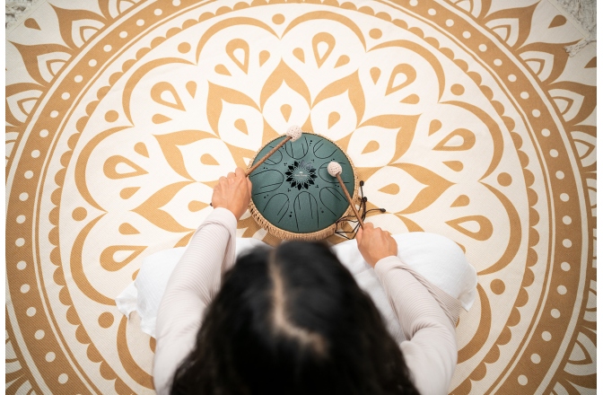 Tongue Drum Meinl MOS Tongue Drum, D. Green, F# Minor (432 Hz), 8 Notes