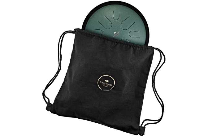 Tongue Drum Si minor Meinl Sonic Energy 10'' Compact Steel Tongue Drum, B Minor, 8 Notes, 432 Hz, Dark Green