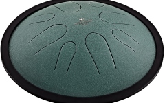 Tongue Drum Si minor Meinl Sonic Energy 10'' Compact Steel Tongue Drum, B Minor, 8 Notes, 432 Hz, Dark Green