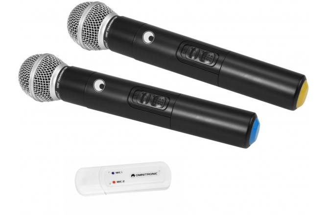 Transmitatoare de mana Wireless Omnitronic UWM-2HH USB Wireless Mic Set with two Handheld Microphones