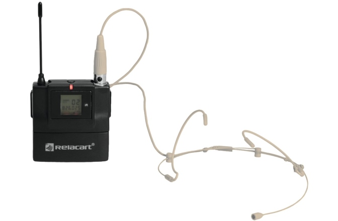 Transmițător bodypack cu transmițător multifrecvență PLL Relacart T-31 Bodypack for HR-31S with Headset