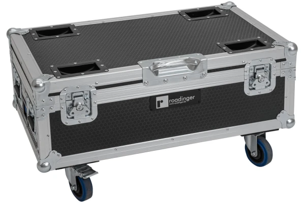 Roadinger Flightcase 6x AKKU UP-4 QCL Spot QuickDMX MK2 with charging function and wheels — 2