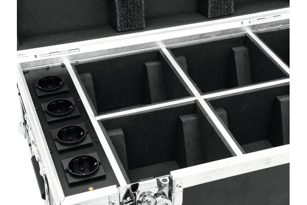 Roadinger Flightcase 4x AKKU TL-3 Trusslight QuickDMX with charging function — 4