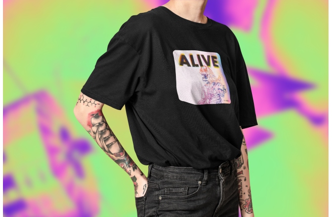 Tricou bumbac Soundcreation Alive - Skeleton Negru 3N M