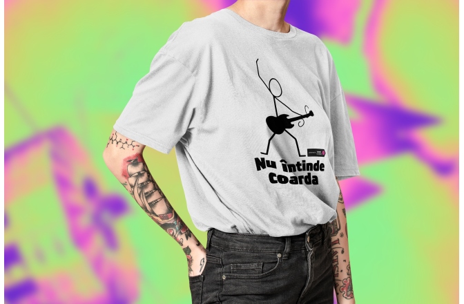 Tricou bumbac Soundcreation Nu întinde coarda Alb 4A L