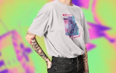 Tricou bumbac Soundcreation Stay Tuned - Rocker Skeleton Alb 9A XL