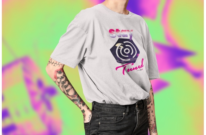 Tricou bumbac Soundcreation Stay Tuned - Soundcreation Style Alb 8A S