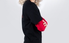 Tricou cu mănecă lungă Meinl Black  longsleeve with red sleeves and logo on left chest and back