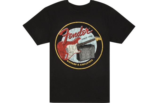 Tricou Fender 1946 Guitars & Amplifiers T-Shirt Vintage Black S
