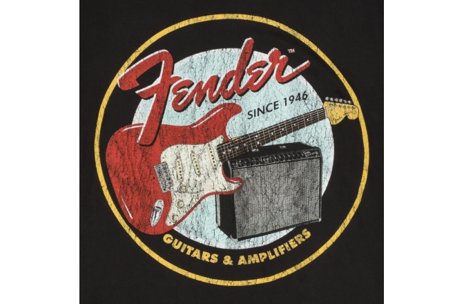 Tricou Fender 1946 Guitars & Amplifiers T-Shirt Vintage Black S