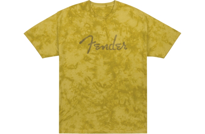 Tricou Fender Spaghetti Logo Tie-Dye T-Shirt Mustard S