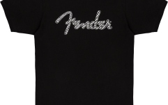 Tricou Fender Spaghetti Wavy Checker Logo Tee Black M