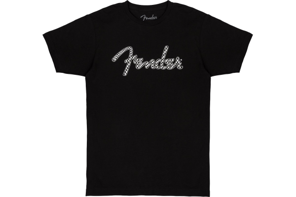 Spaghetti Wavy Checker Logo Tee Black M Spaghetti Wavy Checker Logo Tee Black M