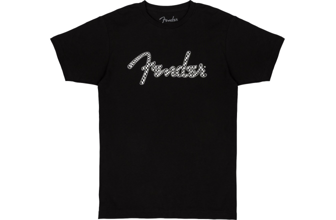 Tricou Fender Spaghetti Wavy Checker Logo Tee Black M