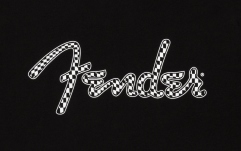 Tricou Fender Spaghetti Wavy Checker Logo Tee Black M