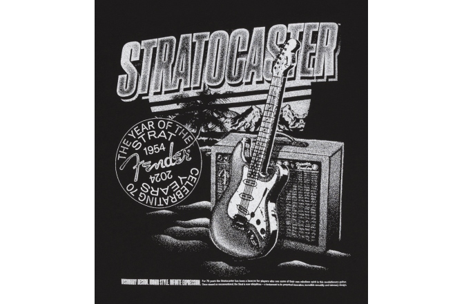 Tricou Fender Stratocaster 70th Anniversary Tee Black M