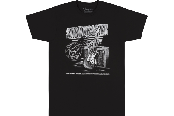 Stratocaster 70th Anniversary Tee Black XL