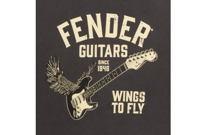 Tricou Fender Wings To Fly T-Shirt Vintage Black L