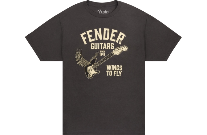 Tricou Fender Wings To Fly T-Shirt Vintage Black S