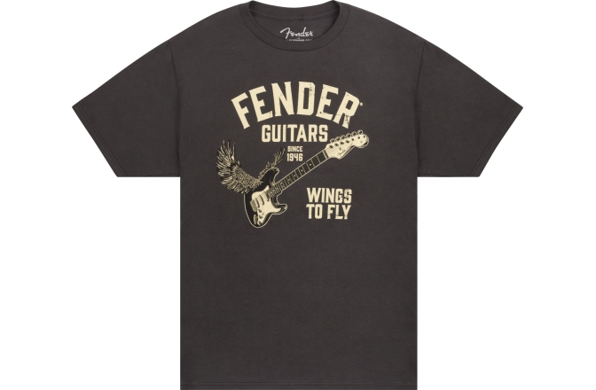 Tricou Fender Wings To Fly T-Shirt Vintage Black XXL