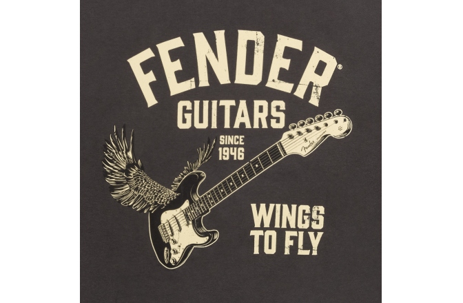 Tricou Fender Wings To Fly T-Shirt Vintage Black XXL