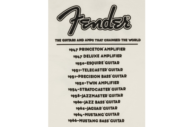 Tricou Fender World Tour Vintage White M