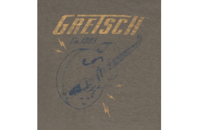 Tricou Gretsch Gretsch Lightning Bolt T-Shirt Military Heather Green S