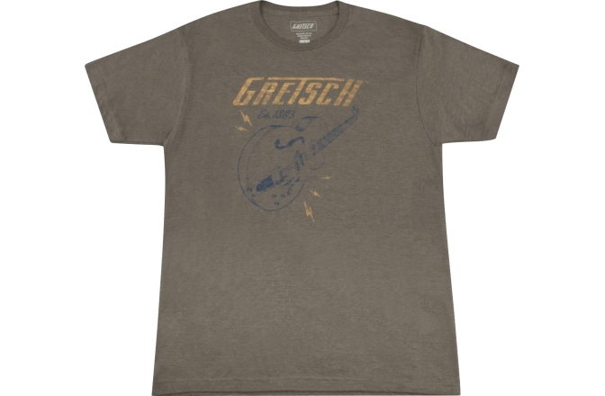 Tricou Gretsch Guitars Lightning Bolt T-Shirt Military Heather Green S