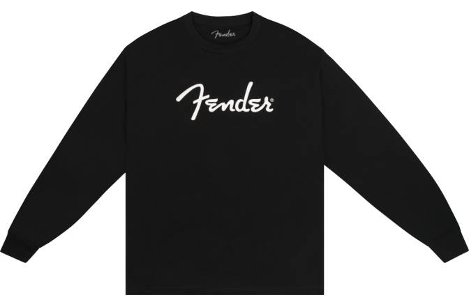 Tricou mânecă lungă Fender Spaghetti Logo Long-Sleeve T-shirt, Black, XXL
