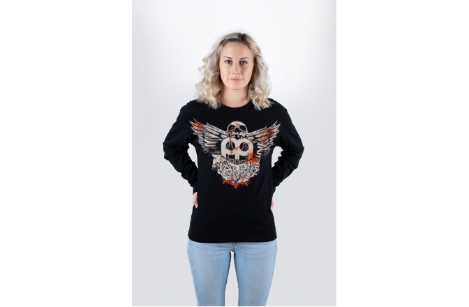 Tricou mânecă lungă Meinl longsleeve black with imprinted jawbreaker frontprint